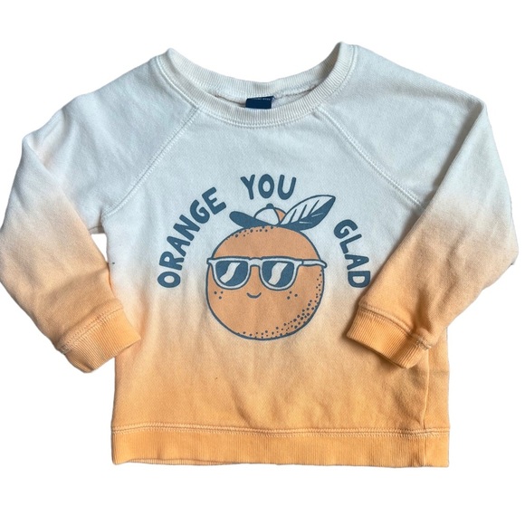 NWOT OLD NAVY ORANGE AND WHITE CREWNECK AND SHORT SET SIZE 12-18MO - Picture 4 of 12